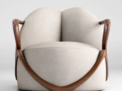 Giorgetti Hug armchair 3D model