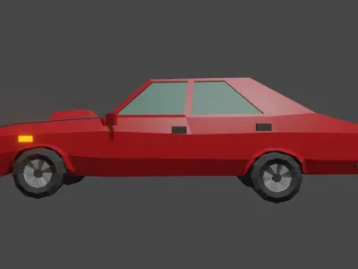 Low Poly Car Low-poly 3D model 19