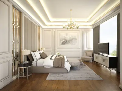 Contemporary Classic Bedroom  3D model