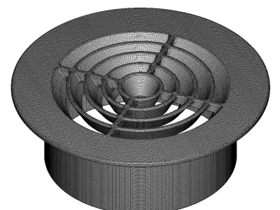 Round Air Conditioning Vent 3D print model