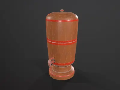 Mineral water filter Low-poly 3D model