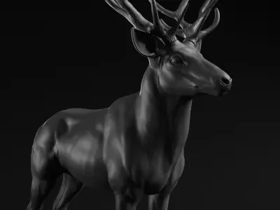 Deer - Highpoly Sculpture 3D model  3D model