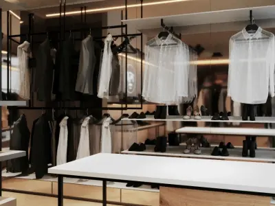 LUXURY CLOTHING STORE INTERIOR DESIGN 3D model 3D model