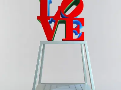 Philadelphia LOVE Sign 3D model