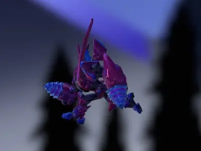 Mecha Pinky Free Model Low Poly Free low-poly 3D model