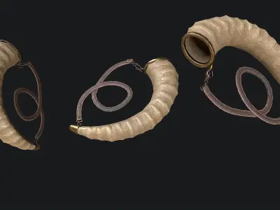 Horn Hunting Low-poly 3D model