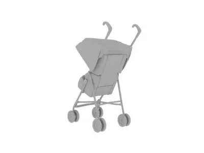 Baby Stroller Free 3D model
