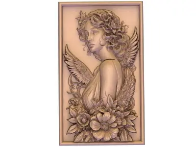 Engraving the angels wings 3D model
