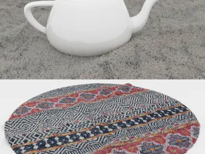 Round Rug Set 175 3D model