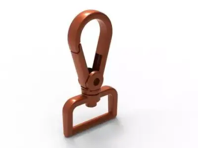 Luxury Metal Bag Hook  Premium Purse Carabiner  20mm 3D print model