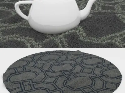 Round Rug Set 77 3D model