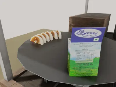 INDIAN PANIPURI CART  Low-poly 3D model