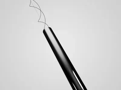 Black Hanging Lamp 09 3D model