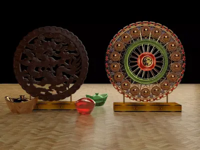 Chinese carving pattern  3D model