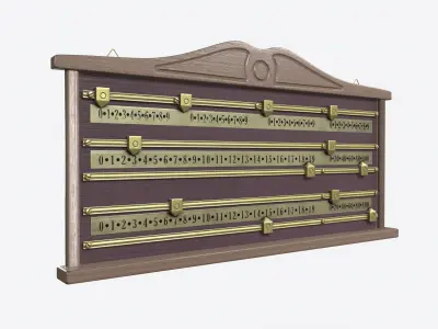 Vintage Billiard Snooker Scoreboard 3D model