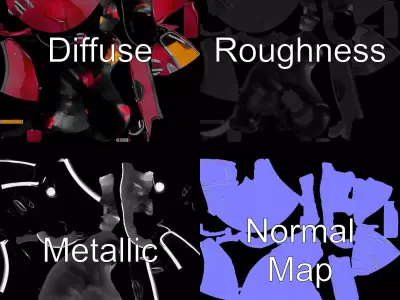 Crimson Racing Helmet model pack Low-poly 3D model