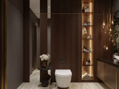 modern bathroom interior scenes 56 3D model