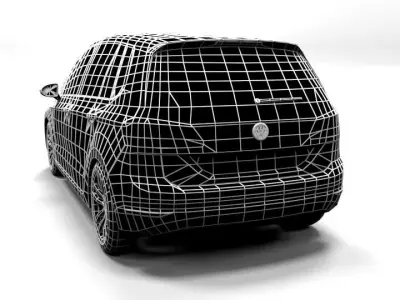 GOLF SPORTSVAN LOWPOLY Low-poly 3D model