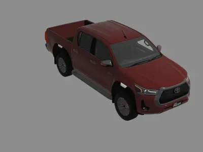 Toyota  Hillix Low-poly 3D model