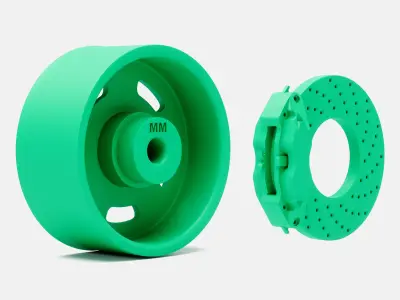 15x7 Magnum 500 Wheel and Brake 3D print model