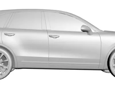 Luxury gray SUV 3D model