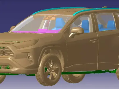 TOYOTA RAV4 XLE AWD 2020 Vehicle 3d scan model 3D model