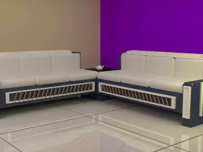 sofa for 3d  Low-poly 3D model