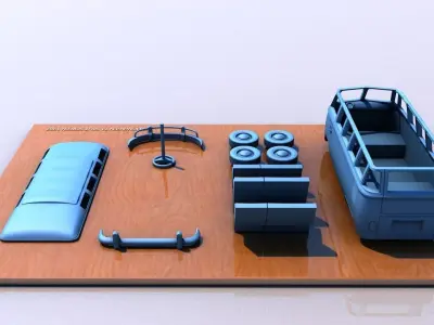 VOLKSWAGEN T1 SPLIT SCREEN 1967 3D print model