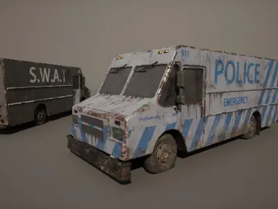 Vehicle Pack - Vans Low-poly 3D model