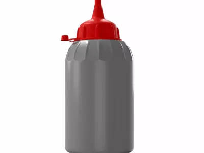 glue bottle-01 3D model