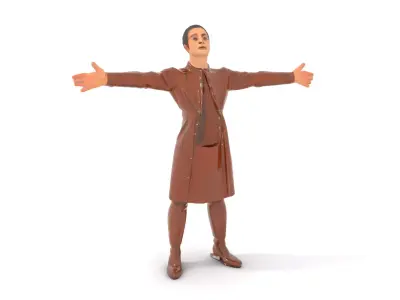 Modern Leather Outfit model pack Low-poly 3D model