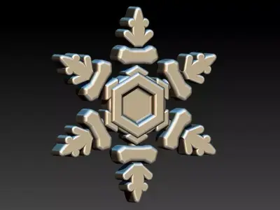 Snowflake Pendant 3D print model