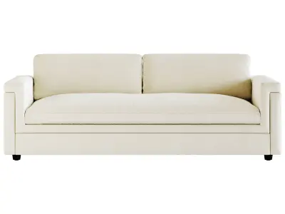 CEVA LIGHT BLUE PERFORMANCE VELVET SLEEPER SOFA 3D model