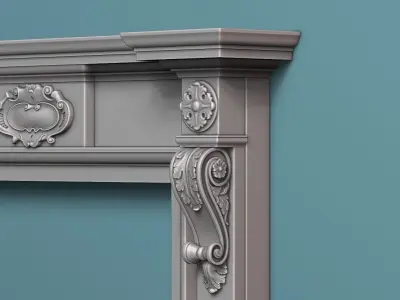 Georgian style fireplaces series No9 3D model