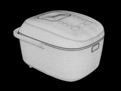 Modern Black Rice Cooker 3D model
