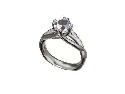 engagement ring 3D print model 22