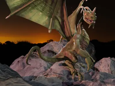 Dragon Low-poly 3D model