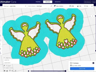 christmas pack earring  3D print model