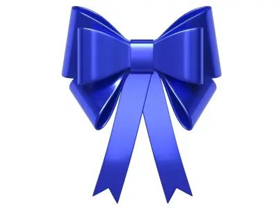 Christmas Bow Ribbon 12 Low-poly 3D model