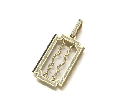 razor diamonds  pendant  3D print model