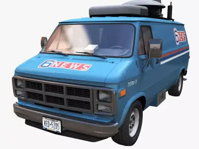 Newsvan Low-poly 3D model