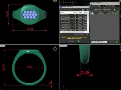 Diamond Jewelry Ring 3D print model