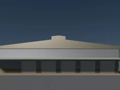 Factory and warehouse 3D model