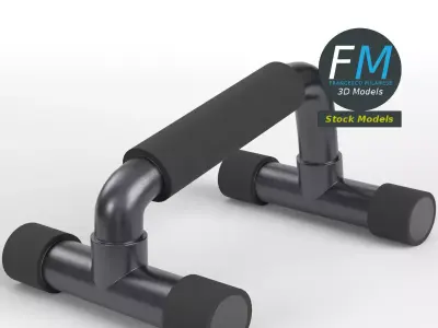Gym push-up bar 3D model