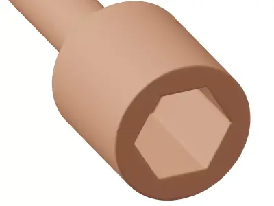 Plastic Truck Lug Wrench Toy 3D model