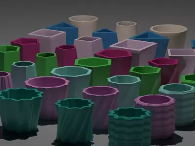 3d Printable Flower Pots 3D print model