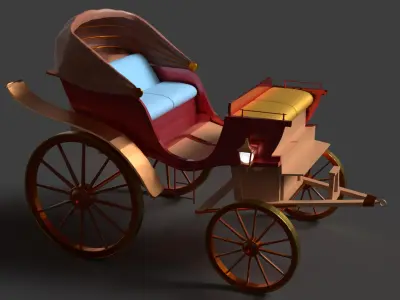 Chinese vintage buggy  Low-poly 3D model by aceimagedesign-1