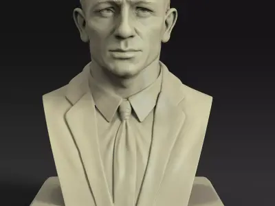 Daniel craig bust statue for 3d printing 3D print model