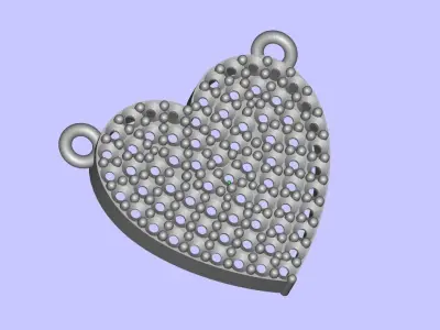 Heart pendant or necklace Free 3D print model