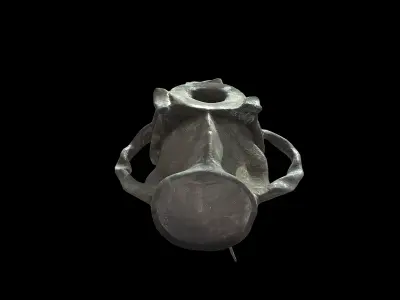 Crocodile Head Benin Bronze Low-poly 3D model